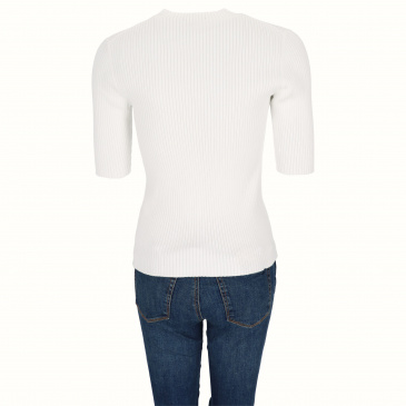 Пуловер жени Comma, 85.899.62.3492-бял