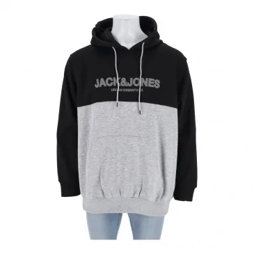 Суитшърт мъже Jack & Jones 12195558-black/white-grif