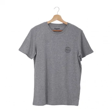 Тениска мъже Jack & Jones 12205022-light grey mela/navy blaze
