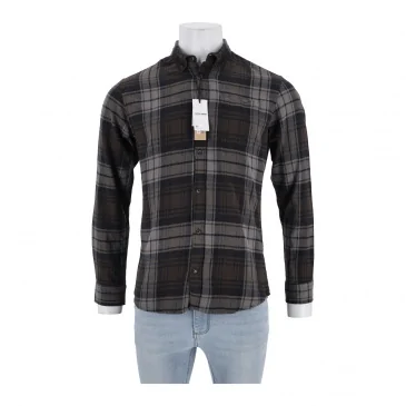 Риза мъже Jack & Jones 12209098-black coffee