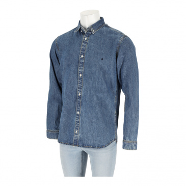 Риза мъже Jack & Jones 12230546-blue denim