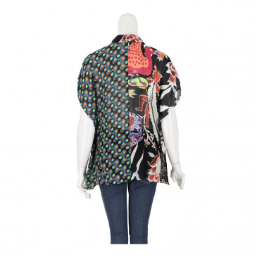 Риза с къс ръкав жени Desigual oversize